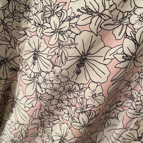 Club room mens dress shirt short sleeve XL pink black white floral print - Picture 3 of 5